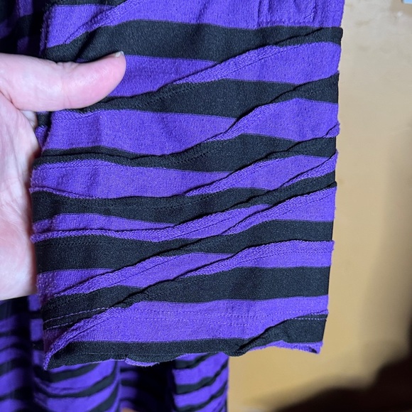 Vintage Sag Harbor Purple and Black Textured Embroidered Cardigan Blazer Size 1X - Picture 8 of 9